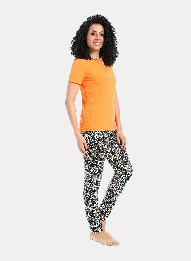 kady Self Pattern Short Sleeves Pajama Set - Image 2