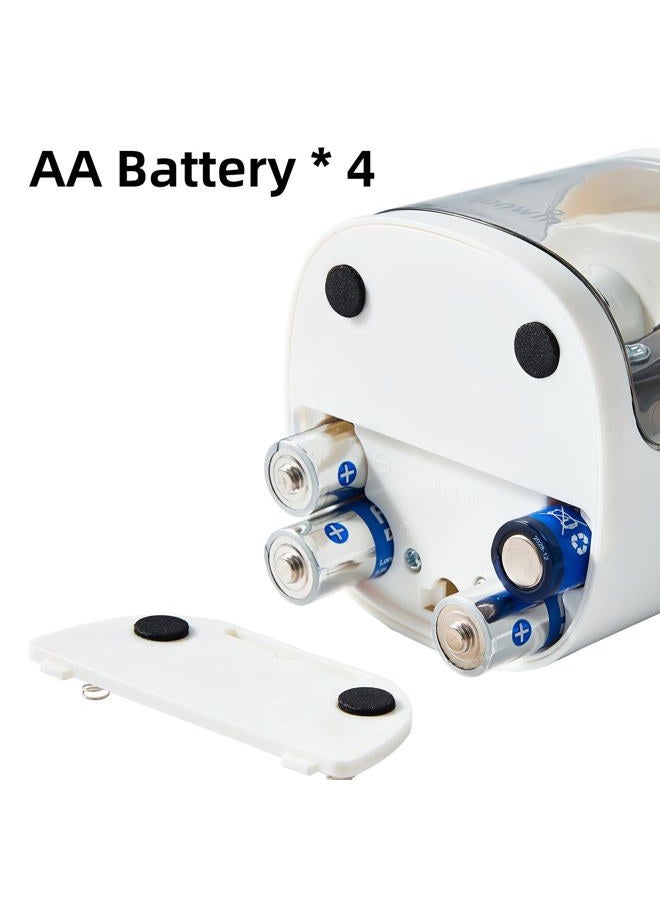 tenwin Electric Pencil Sharpener, Dual Hole Pencil Sharpeners Battery Powered, Small&Portable, Fit for 6-12mm No.2/Colored Pencils, Kids, School/Home (White) - Image 5