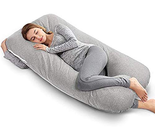 Snoozy SNOOZY Ultra Soft PregnancyPillowMaternity Pillow Multi Purpose with Removable Cover Zip UShape Grey  - Image 4