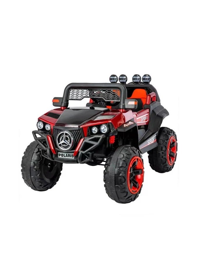 4x4 Kids Electric Ride On Car, Multi-Color Car for Kids Boys Girls (Red)  - Image 1