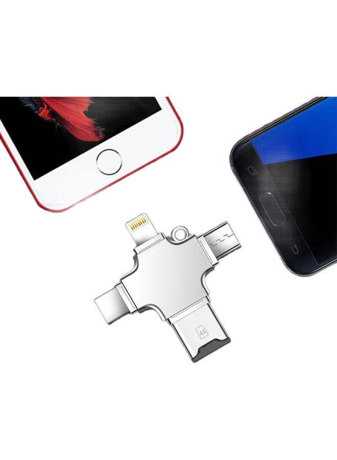 Linkstone Liantuo Usb High-Speed Multi-Functional All-In Otg Card Reader, Supports Tf Card, Type-C Android Apple Lightning Three-Interface Universal For Phones, Computers, And Cameras - Image 2