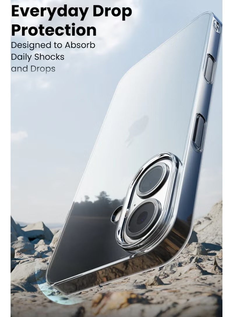 Case Cover For Apple iPhone 17 - Ultra Clear Flexible Shockproof Silicone Back Cover With Raised Edge Bumps Protection - Clear - Image 3