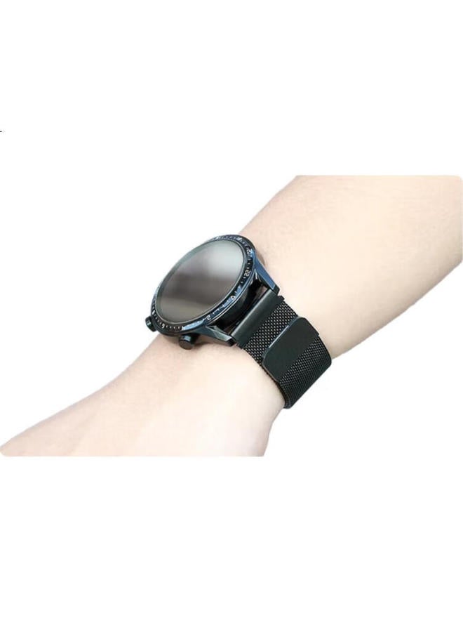 Bing Hong Binghong Magnetic Milanese Stainless Steel Watch Band For Huawei Watch Gt4 / Watch 4 / 3 Pro / Gt5 / 3 / 2 Pro, Precision Double Magnetic Adsorption Business Men And Women - Silver 20 - Image 1