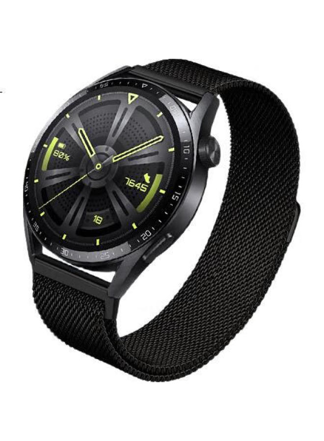 Bing Hong Binghong Magnetic Milanese Stainless Steel Watch Band For Huawei Watch Gt4 / Watch 4 / 3 Pro / Gt5 / 3 / 2 Pro, Precision Double Magnetic Adsorption Business Men And Women - Silver 20 - Image 3