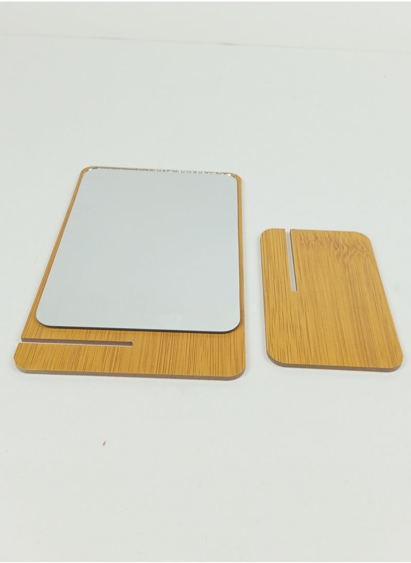MtjrNet - Standing Makeup Mirror Easy To Use Always Handy Standing Face Mirror - Image 1