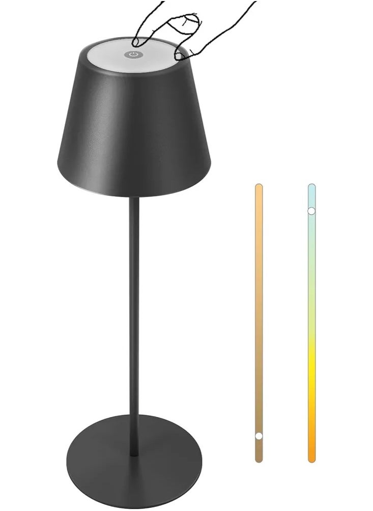 Generic Leonchi Cordless Table Lamp, 3 Color Dimmable Desk Lamp, IP54 Waterproof Table Lamp for Restaurant, Bedroom, Outdoor Party, Camping, Cafe, Rechargeable  - Image 5