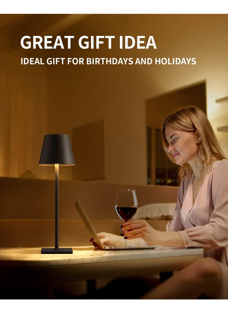 Generic Leonchi Cordless Table Lamp, 3 Color Dimmable Desk Lamp, IP54 Waterproof Table Lamp for Restaurant, Bedroom, Outdoor Party, Camping, Cafe, Rechargeable  - Image 4