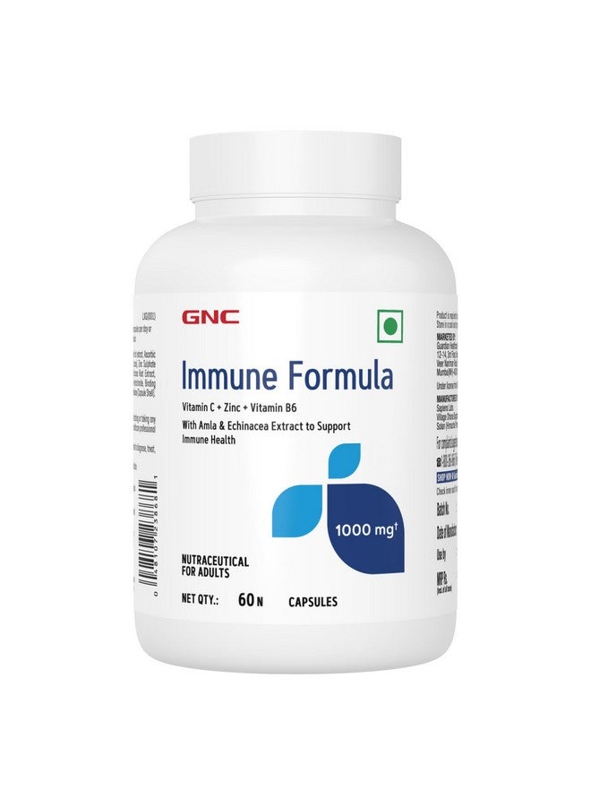 GNC Immune Formula | 60 Veg Capsules | Strengthens Immune System | Reduces Common Cold Risks | Protects Against Infections | Vitamin C, Zinc, Amla & Vitamin B6 | For Men & Women - Image 4