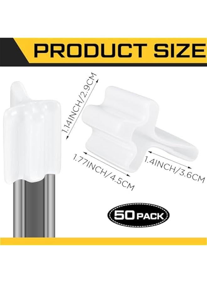 Arabest 50 Pcs Safe T Post Cap T Post Vinyl Safety Cap T Post Topper (White) - Image 2