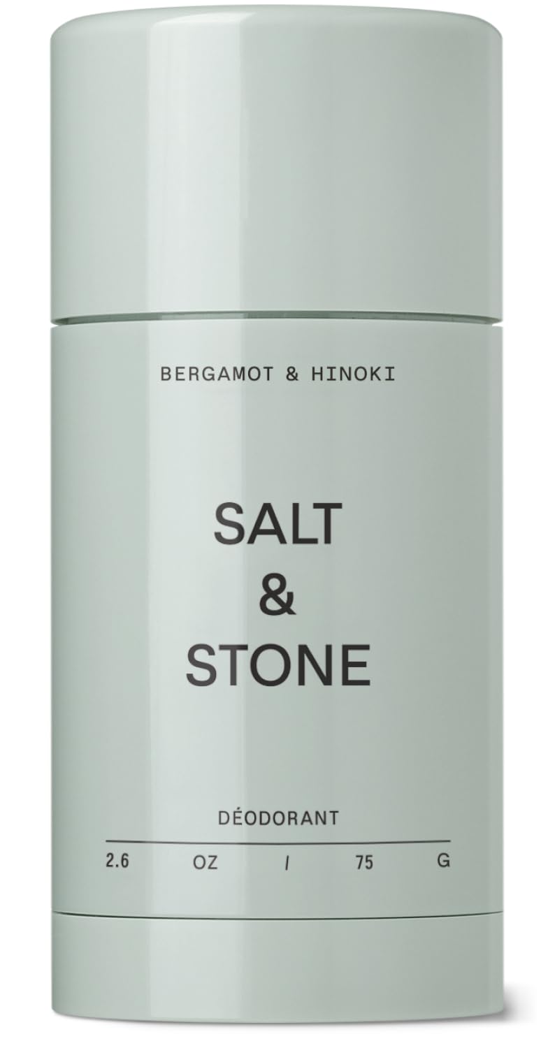 SALT & STONE Aluminum Free Deodorant | Extra Strength 48 Hour Protection for Women & Men | Made with Seaweed Extracts, Niacinamide & Prebiotics (Bergamot & Hinoki) - Image 1