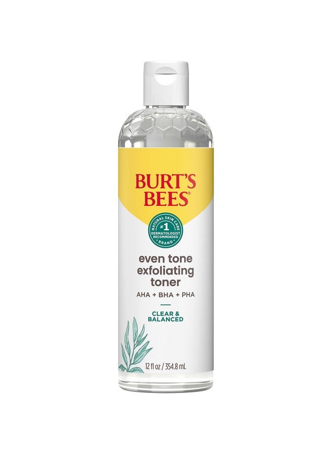 Burt's Bees Burt’s Bees Clear and Balanced Even Tone Liquid Face Exfoliator, Gentle Exfoliator Reduces Look of Pores and Improves Uneven Pigmentation, 12 Oz - Image 1