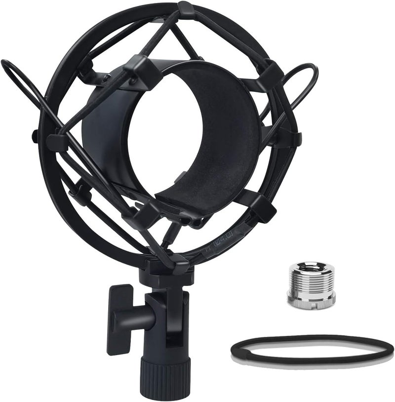boseen Universal Microphone Shock Mount, Mic Clip Holder for Diameter 47mm-53mm Mic Anti Vibration Adjustable High Isolation Shock Mount - Image 1