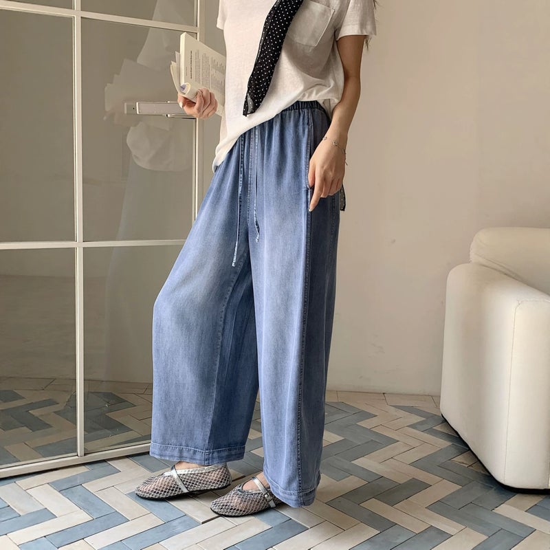 Women's Lyocell Denim Balloon Pants - Image 3