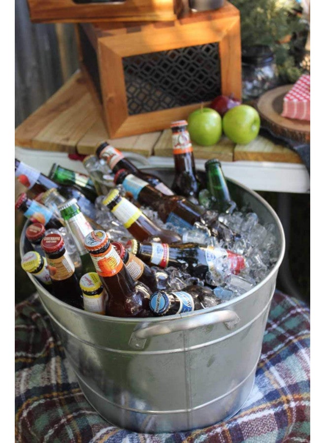 Tablecraft Galvanized Oval Beverage Tub, 5.5 Gallons - Image 3