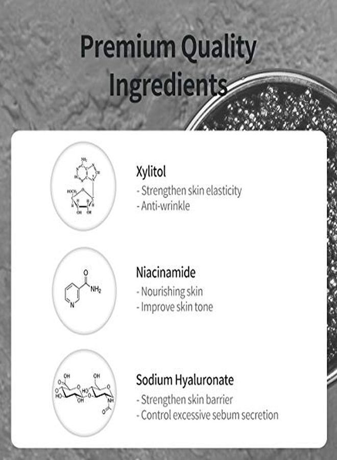 OxygenCeuticals Premium Black Caviar Facial Mask Sheet For AntiAging And AntiWrinkle, Ag Mask, 6 Sheets, Hydrating And Brightening, Made In Korea. - Image 2