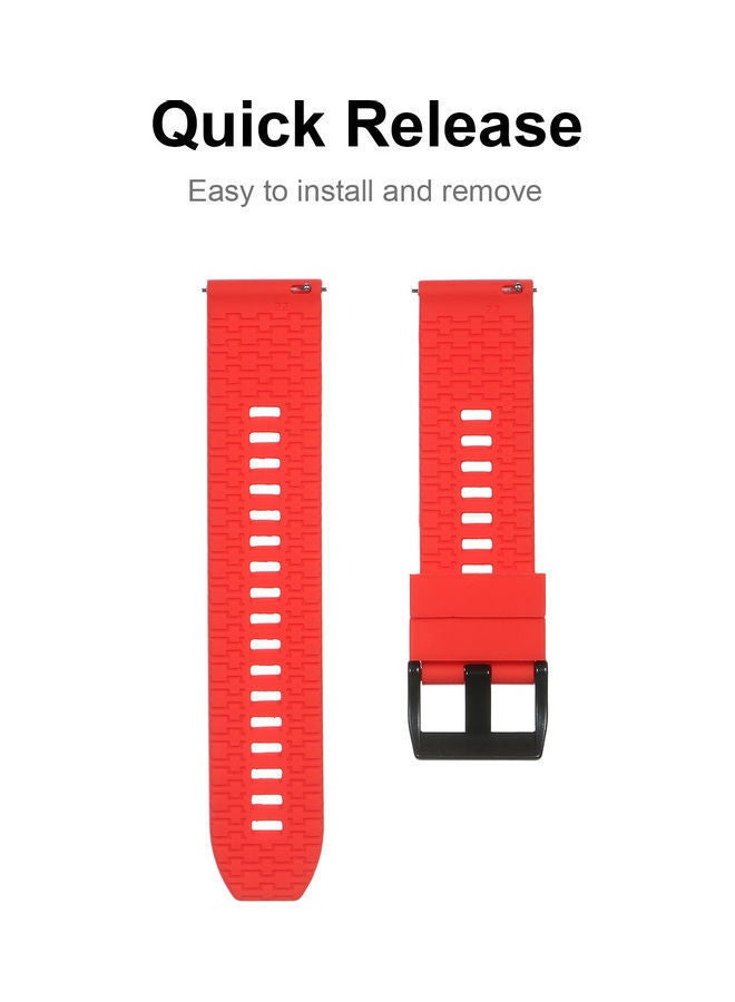NIBEMINENT Replacement Silicone Smartwatch Band - 22mm Orange - Image 4