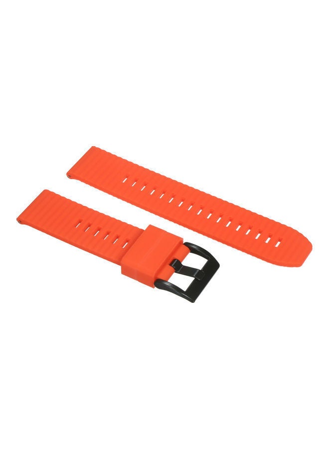 NIBEMINENT Replacement Silicone Smartwatch Band - 22mm Orange - Image 5