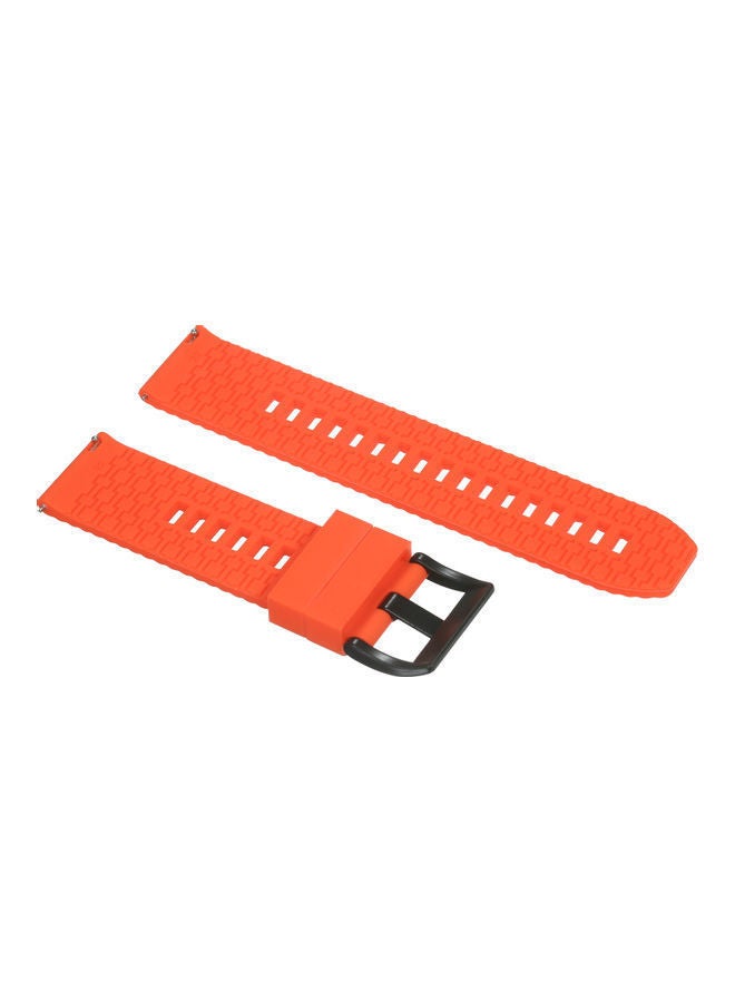 NIBEMINENT Replacement Silicone Smartwatch Band - 22mm Orange - Image 2
