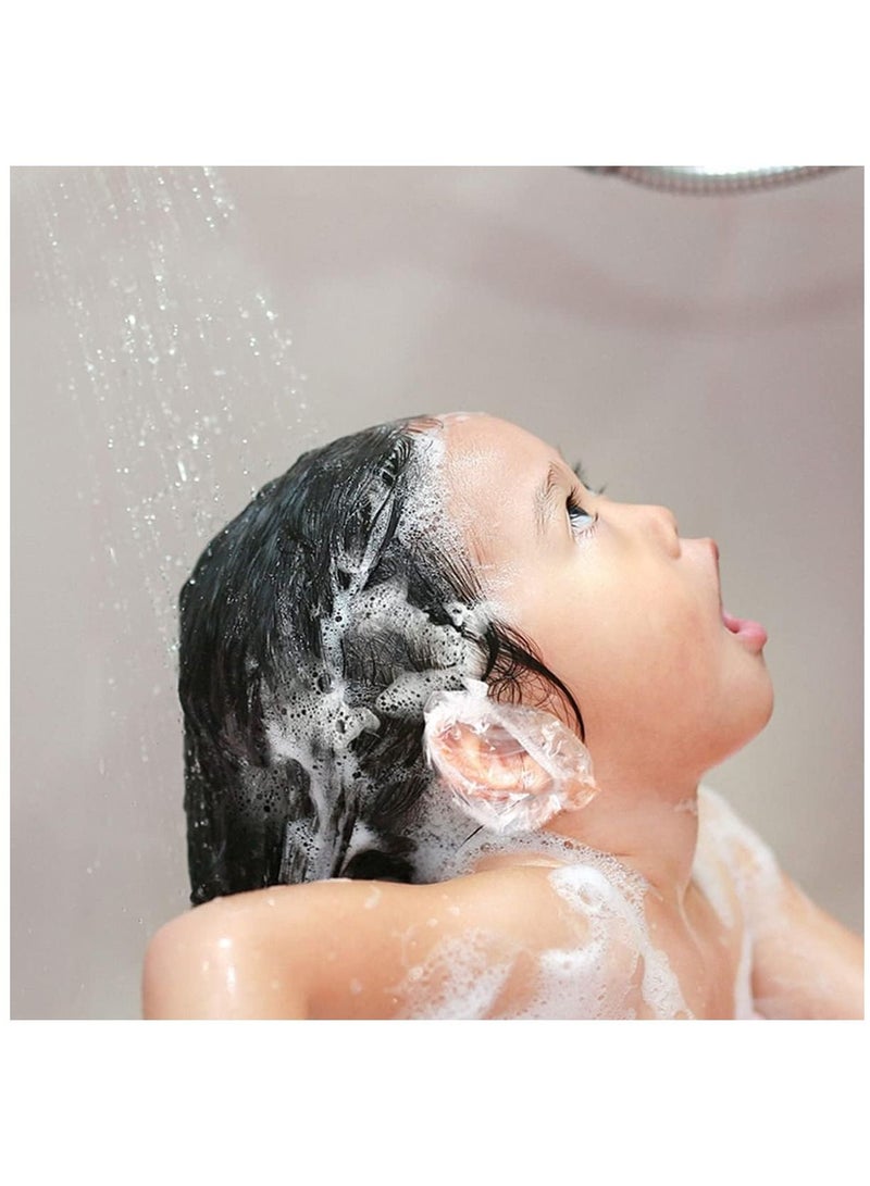 BLOOMING TIME 100pcs Disposable Waterproof Ear Protectors Shower & Spa Ear Cover Caps - Image 3