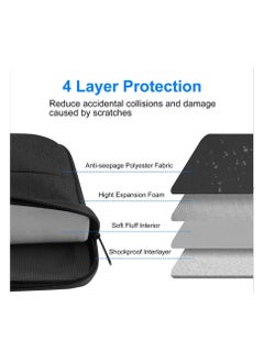 HAWEEL 14-Inch Sleeve Case Zipper Laptop Handbag(Black)  - Image 5