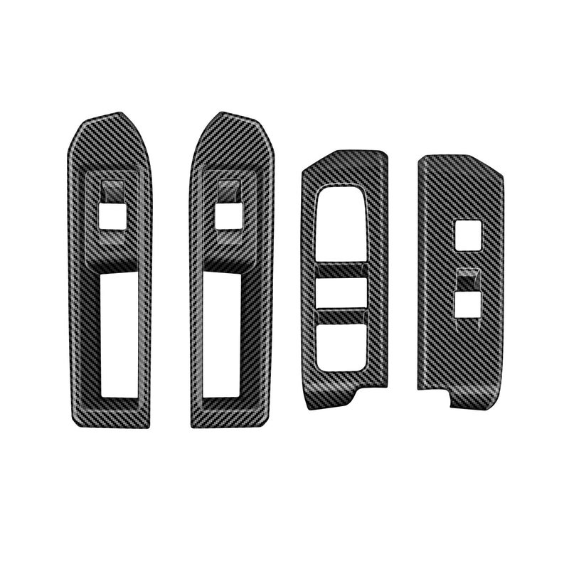 BORUIEN Window Lift Panel Cover for Toyota Tacoma 2024 2025 2026 Interior Accessories NOT Fit 4Runner Center Console ABS Door Handle Switch Decor Trim Carbon Fiber Grain - Image 2