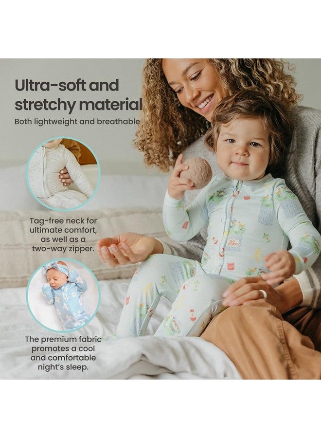 Copper Pearl Zip-Up Footie Baby Pajamas: Ultra-Soft Boys & Girls Pajamas, Premium Knit Fabric in Stylish Prints, Tag-Free with Two-Way Zipper, Newborn to 24 Months, Farmstead - Image 3
