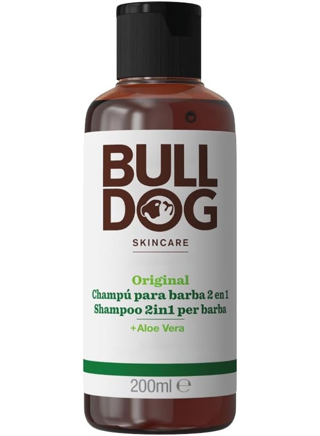 BULLDOG - Beard Care for Men | Original Beard Shampoo & Conditioner | for a Soft & Nourished Beard | 200 ml - Image 1