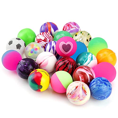 Pllieay 24 Pieces Bouncy Balls Small Bouncy Balls for Kids Rubber Balls 25mm Mixed Color Party Bag Filler for Party Favors Christmas Easter Stocking Stuffers Classroom Prizes and Pet Toy - Image 1
