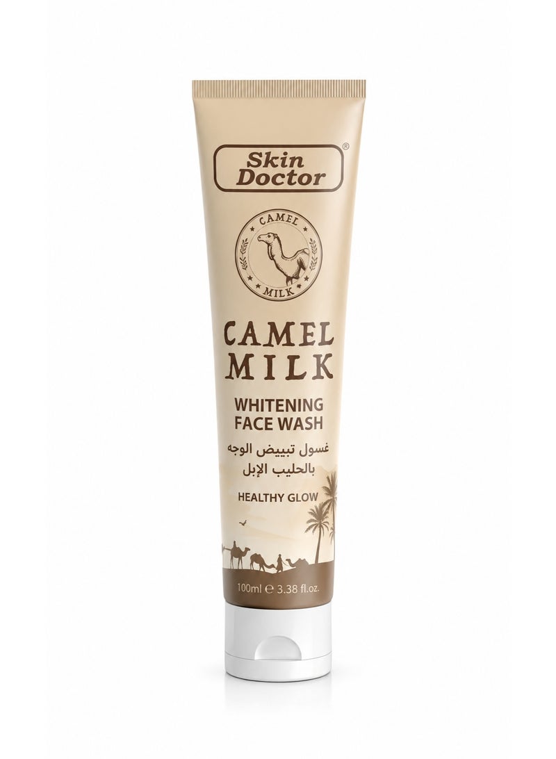 Skin Doctor Camel Milk Whitening Face Wash, Deep Cleansing Facial Cleanser, 100ml - Image 1