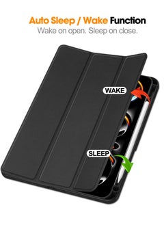 Digipace Ipad Pro 11 Inch Case with Pencil Holder, M4 Chip, 5th Generation 2024, Smart Cover with Protective Trifold Stand & Soft Tpu Back, Support Pencil Charging, Black  - Image 4
