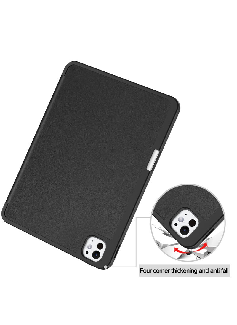 Digipace Ipad Pro 11 Inch Case with Pencil Holder, M4 Chip, 5th Generation 2024, Smart Cover with Protective Trifold Stand & Soft Tpu Back, Support Pencil Charging, Black  - Image 5