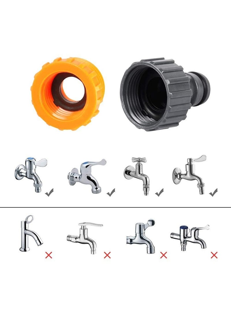 RTYY Garden Hose Fitting Set, 1 Nozzle, 5 End Quick Connector,Hose Waterstop Connector,2 Double Male Snap Connector,2 Hose Tap Connector 1/2 Inch and 3/4 Inch Size 2-in-1 - Image 5