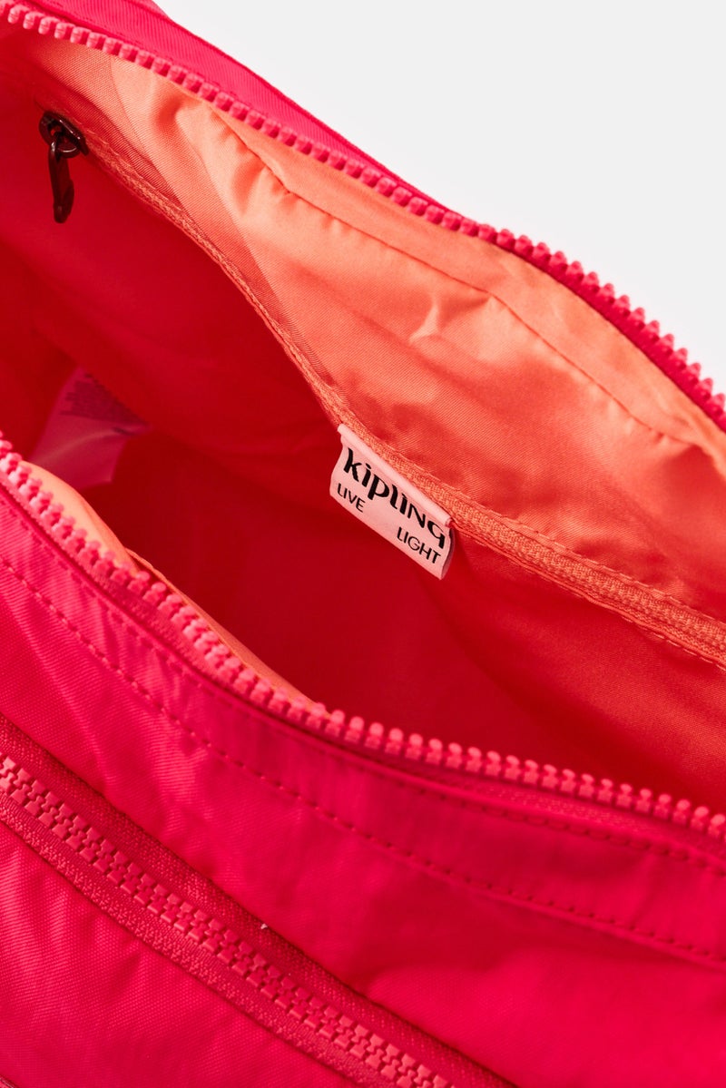 kipling حقيبة كتف بشعار العلامة التجارية للنساء، وردي داكن - Image 3