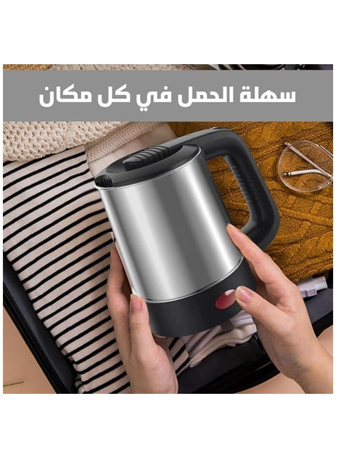 سيتي غلاية كهربائية من سيتي 1000 وات، مصنوعة من الفولاذ المقاوم للصدأ، 0.5 لتر، بتصميم فاخروغليان سريع، نمط إيقاف تشغيل تلقائي، مقبض معزول حراريا وحماية من الغليان الجاف، موديل HMA-1008 (فضي) - Image 4