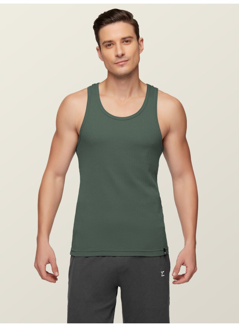 XYXX Men's Nova 100% Combed Cotton Ribbed Regular Fit Solid Round Neck Vest Undershirt, Pack of 2 - Image 4