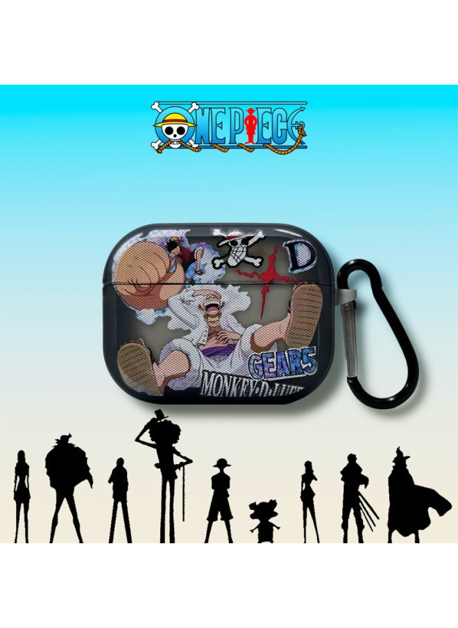 Generic - One Piece Luffy Applicable For Apple Airpods Protective Cover 4 Generation Pro2 2 Generation 3 Generation Bluetooth Earphone Case 4 Generation-Color:【Four Emperors】-Applicable Models:Airpods 4th Generation - Image 1