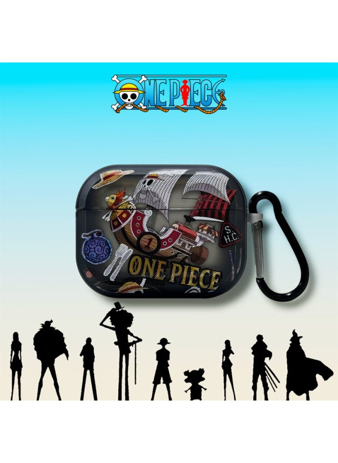 Generic - One Piece Luffy Applicable For Apple Airpods Protective Cover 4 Generation Pro2 2 Generation 3 Generation Bluetooth Earphone Case 4 Generation-Color:【Four Emperors】-Applicable Models:Airpods 4th Generation - Image 1