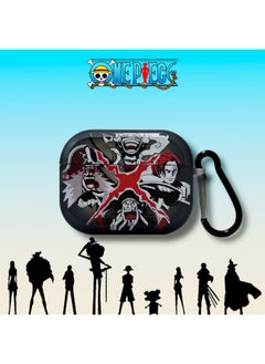 One Piece Luffy Applicable For Apple Airpods Protective Cover 4 Generation Pro2 2 Generation 3 Generation Bluetooth Earphone Case 4 Generation-Color:【Four Emperors】-Applicable Models:Airpods 4th Generation