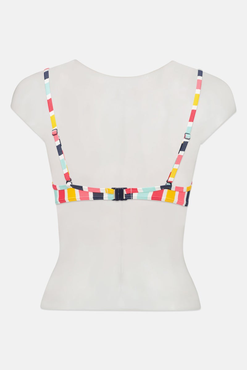 ESPRIT Women Allover Print Padded Bikini Top, White Combo  - Image 2