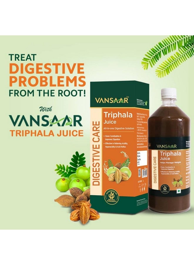 VANSAAR Triphala Juice - 1L | All-in-one Digestive Care Solution | Long term constipation, digestive problem relief supplement | Improves Gut Health | 100 % Ayurvedic Formula - Image 3