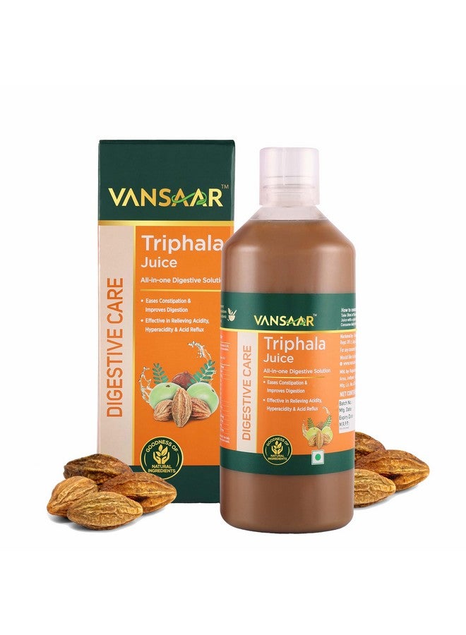 VANSAAR Triphala Juice - 1L | All-in-one Digestive Care Solution | Long term constipation, digestive problem relief supplement | Improves Gut Health | 100 % Ayurvedic Formula - Image 1