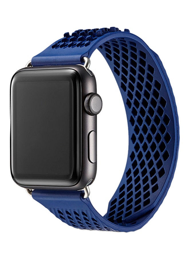 NIBEMINENT - Milanese Loop Replacement Strap For Apple Watch Series 3/2/1 Navy - Image 1