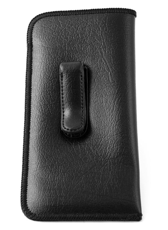 Calabria Mens Soft Slip-In Case w/Metal Clip Medium Sized in Black - Image 2