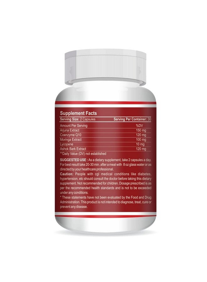 Vokin Biotech Cardioton 60 Capsules with Coenzyme Q10 & Arjuna Extract For Heart Health - Image 2