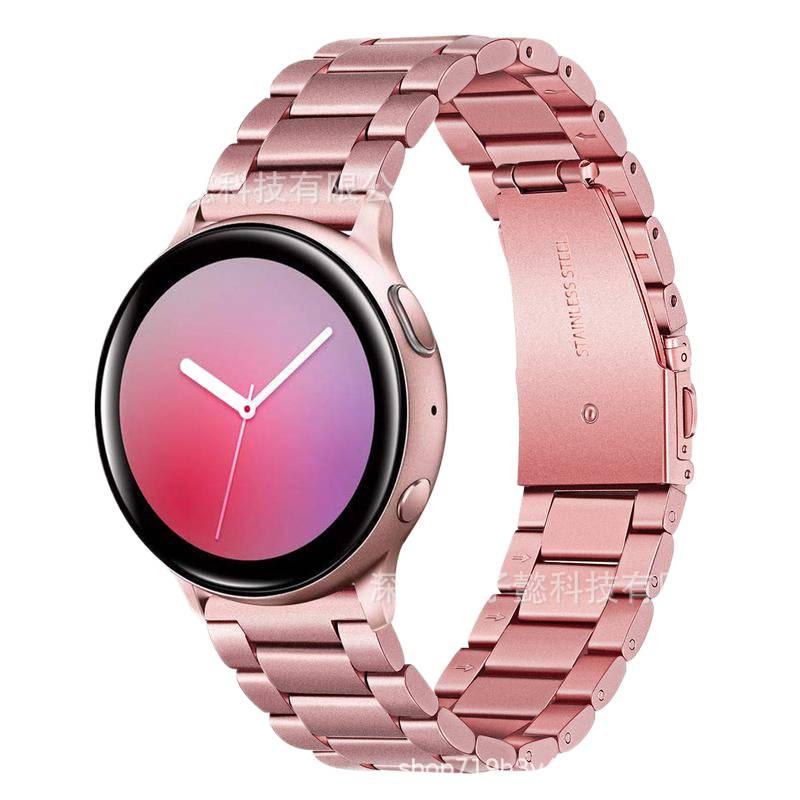 سوار ساعة ذكية سوار معدني من الستانلس ستيل متوافق مع Samsung Galaxy Watch 44/45/47mm بملاءمة قابلة للتعديل وحزام بديل باللون أسود قابل للتعديل - Image 2