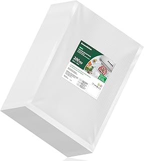Bonsenkitchen Vacuum Food Sealer Bags 200 Quart 8" x 12", BPA Free, Commercial Grade Textured Food Vacuum Sealer Bag, - Image 1