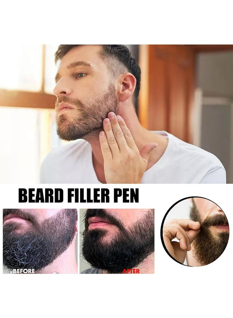 HAVEN Black Beard Pencil Filler for Men, Waterproof and Sweatproof Brush for Styling, Thicken Define Shape Mustache, Portable, Eyebrow and Beard Coverage, Long Lasting, Easy to Use - Image 3