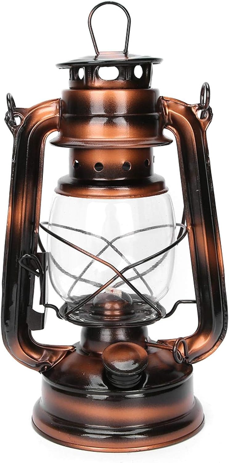 comfrt Iron Kerosene Oil Lamp, Hanging Oil Lantern Light Vintage Hurricane Kerosene Lamp Burning Lantern for Indoor Outdoor Decoration - Image 1