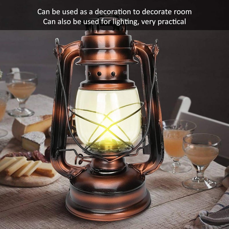 comfrt Iron Kerosene Oil Lamp, Hanging Oil Lantern Light Vintage Hurricane Kerosene Lamp Burning Lantern for Indoor Outdoor Decoration - Image 2
