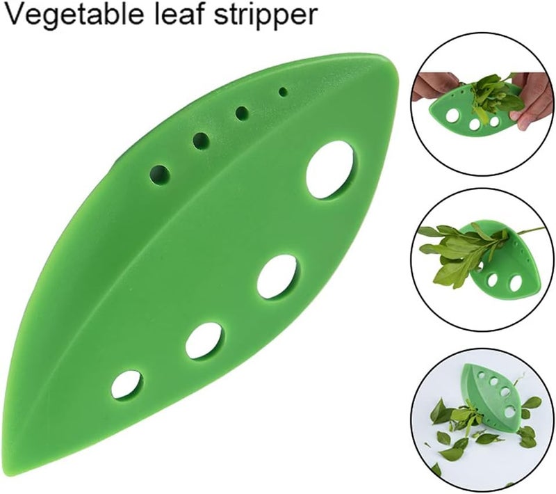 klarako 3 Pieces Safety Herb Stripper Gadget Leaf Remover Plastic Edge Vegetables Leaf Separator Herb Stripping Tool Suitable for Parsley, Basil, Rosemary, Thyme, Tarragon - Image 3